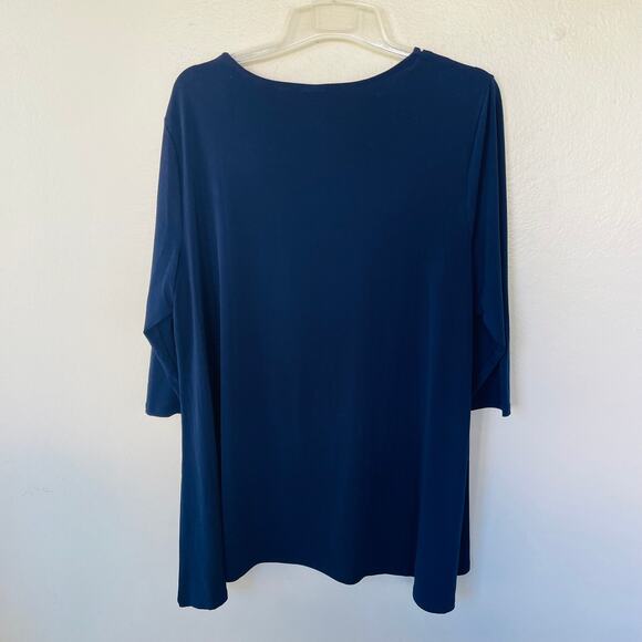 Chico’s Liquid Knit Size XL blue Top - Picture 6 of 9
